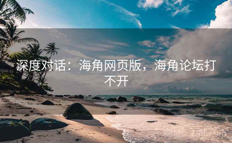 深度对话：海角网页版，海角论坛打不开  第1张