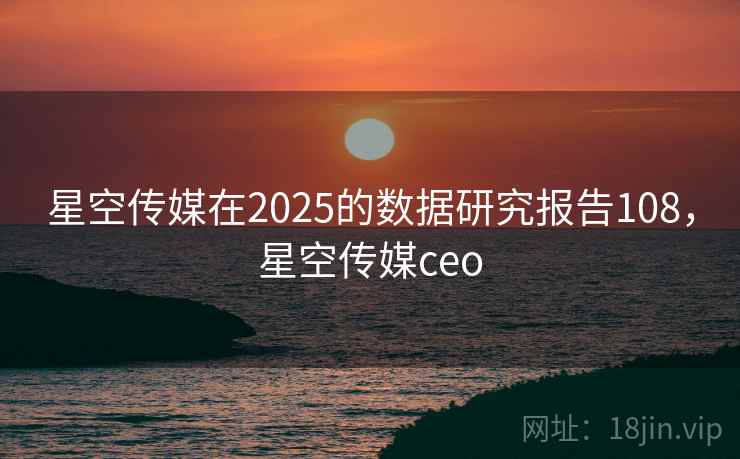 星空传媒在2025的数据研究报告108，星空传媒ceo  第2张