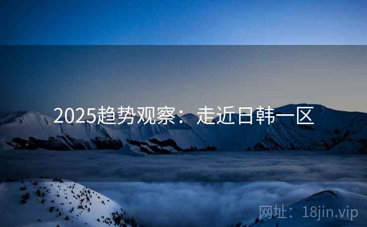 2025趋势观察:走近日韩一区 第2张 2025趋势观察:走近日韩一区 第2张